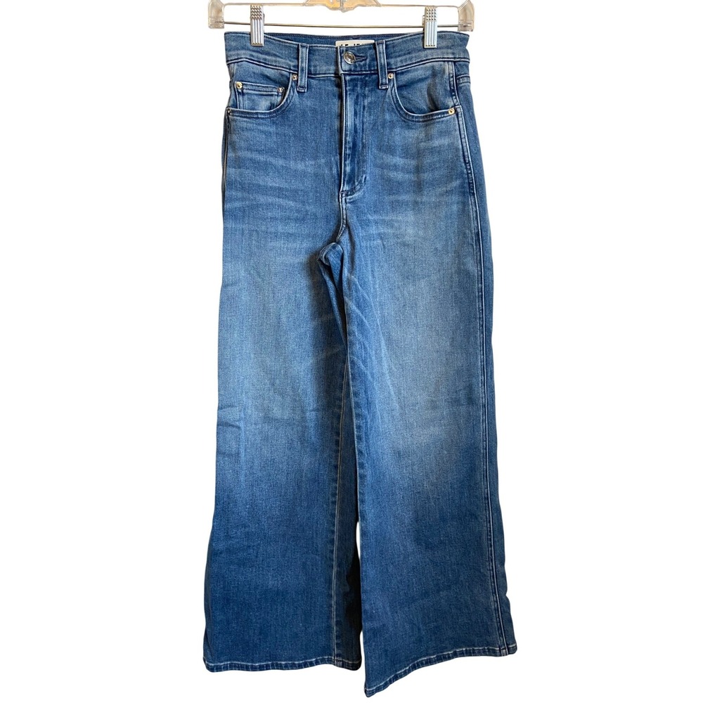 LE JEAN Juliette High Rise Wide Leg Jeans Blue Size 25 Made in USA